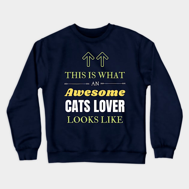 Cats Lover Crewneck Sweatshirt by Mdath